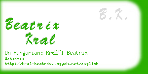 beatrix kral business card